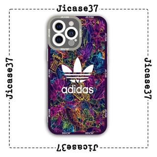 Ốp lưng iphone và samsung xiaomi oppo cạnh vuông Jicase Logo Adidas sắc màu 