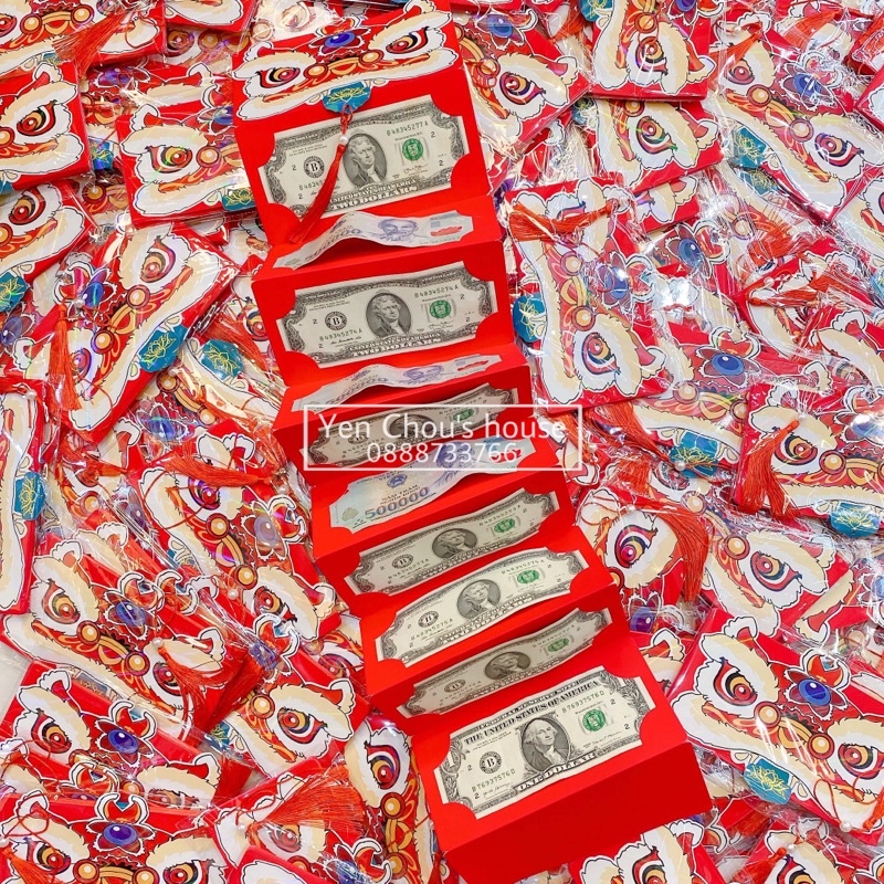 Bao lì xì năm mới gấp gọn mẫu năm mới