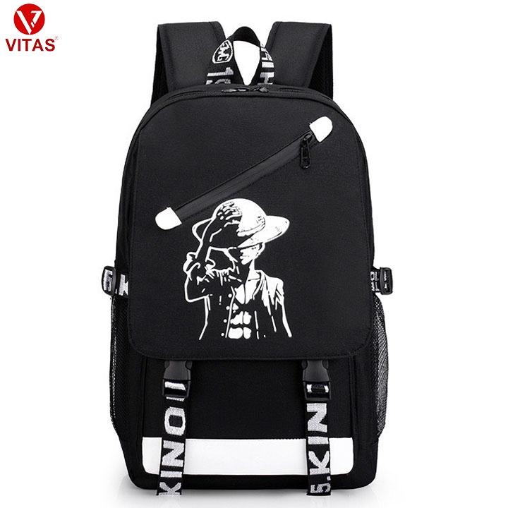 Balo ,Ba Lô Thời Trang Hàn Quốc Unisex Hình BoyMusic Và OnePiece  VITAS -VT176 (Tặng cáp USB)