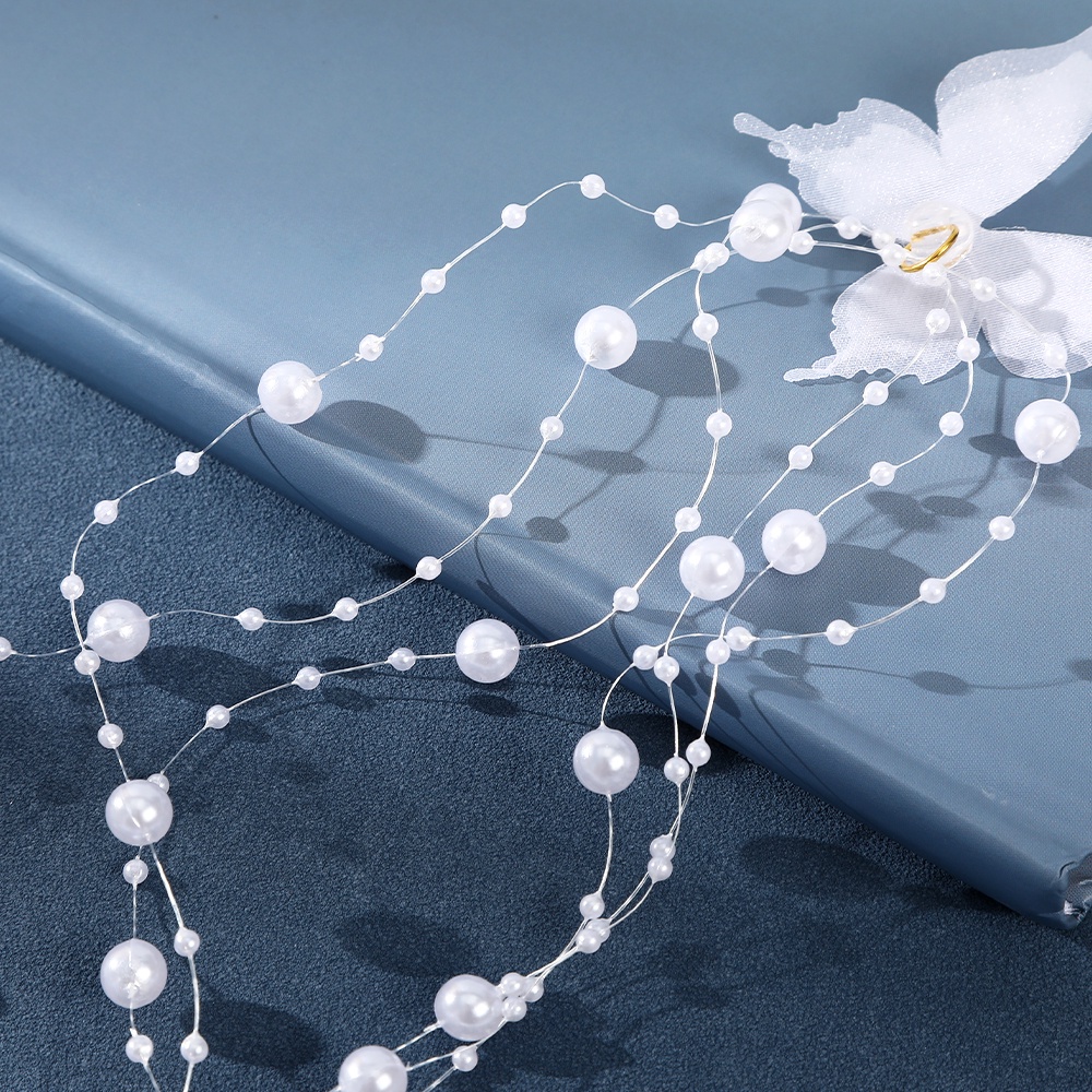 Băng Đô Vải Lưới Đính Hoa Và Ngọc Trai Thời Trang Cho Bé Gái