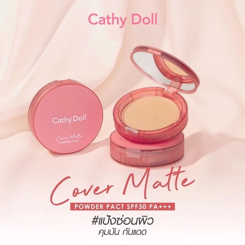 Phấn Nền Ngừa Mụn, Che Khuyết Điểm Cathy Doll Cover Matte Powder Pact SPF30 PA +++ 12g