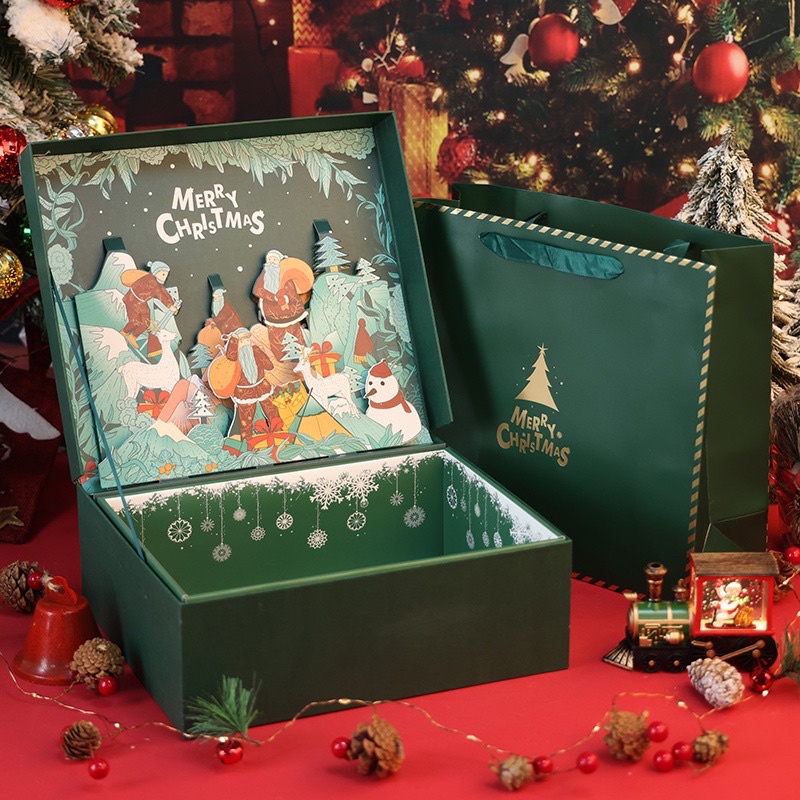 Hộp quà 3D Giáng Sinh cao cấp thiết kế độc đáo làm quà tặng đêm bình an
