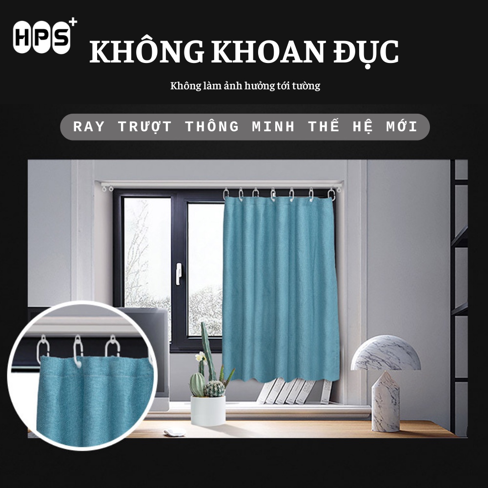 Thanh treo rèm dán tường chịu lực, không cần khoan tường , Ray trượt đa năng kích thước tuỳ chỉnh tiện lợi treo rèm cửa | BigBuy360 - bigbuy360.vn