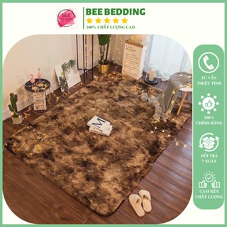 Thảm Lông Trải Sàn Lót Sàn Phòng Khách Trải Giường Phòng Ngủ Thảm Lông Trắng Loang Mịn Chụp Ảnh 1m6x2m