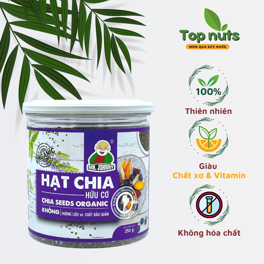 Hạt Chia Hộp 250g, Hạt Chia Giảm Cân An Toàn, Hàng Chính Hãng