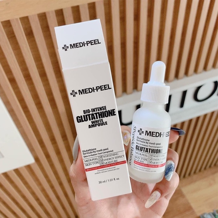 Serum Medi Peel Glutathione 3ml Hàn Quốc Mit Beaty dưỡng trắng da trắng sáng tự nhiên mịn màng ngăn ngừa lão hóa