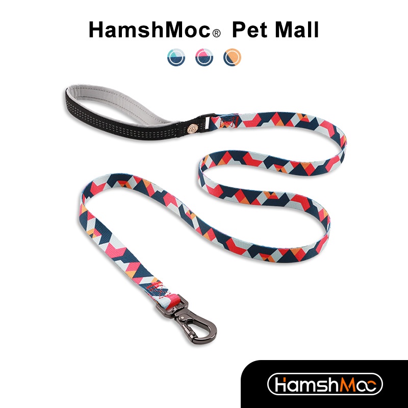 HamshMoc Dây Dắt Thú Cưng Đi Dạo Bằng Nilon Đệm Mềm Với Móc Khóa Họa Tiết Hoa Phản Quang Cho Cún Cưng Cỡ Nhỏ / Vừa / 2