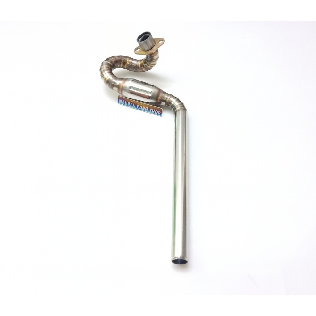 Cổ Pô INOX bầu hơi gắn xe máy Wave,Dream,Wave A 110,Wave Blade,S110