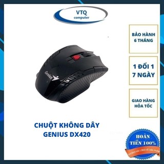 Chuột không dây,chuột máy tính GENIUS DX420 nhỏ gọn tặng kèm pin AA chính hãng.Bảo hành 12 tháng.shopphukienvtq