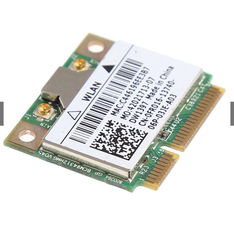 Card Wifi không dây Mini PCI-E 54m cho các dòng laptop phổ thông và cao cấp  Dell dw1397 dw1501-1520