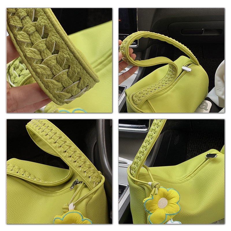 Mischa Túi Đeo Vai Da PU Mềm Màu Trơn Sức Chứa Lớn Thời Trang Dễ Phối Đồ