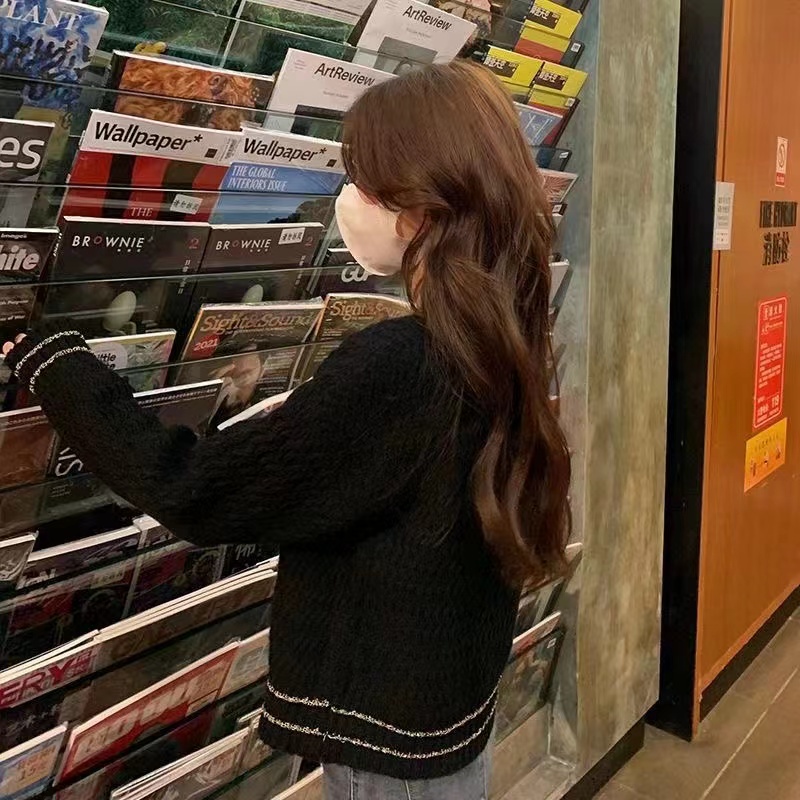 Áo khoác cardigan SUXI dệt kim tay dài màu sắc thanh lịch cho phái nữ