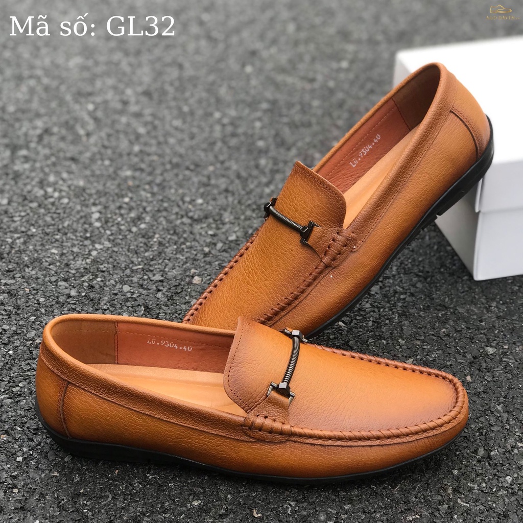 Giày lười nam Alo Davin Da Bò Cao Cấp GL32