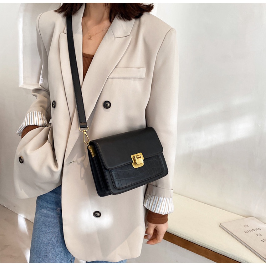 Túi xách nữ đeo chéo Bag.Thanhthu kẹp nách đeo vai da cá sấu khoá gập đi tiệc đi chơi phong cách thanh lịch 664