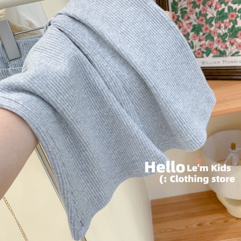 Quần Dài Ống Loe Độ Co Giãn Cao Màu Trơn Phong Cách Phương Tây Thời Trang Hàn Quốc 2022 Cho Bé Gái