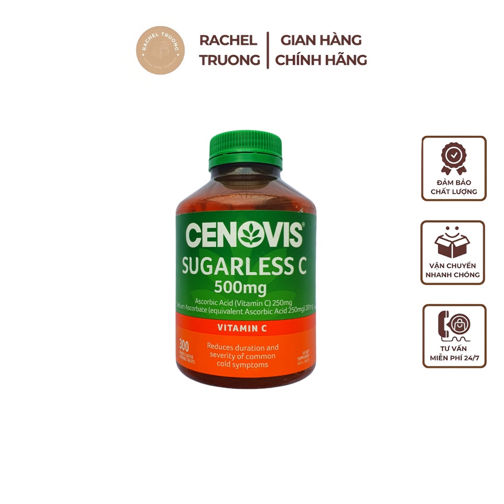 Viên nhai VITAMIN C - Cenovis Vitamin C 500mg 300 viên - Hàng Úc