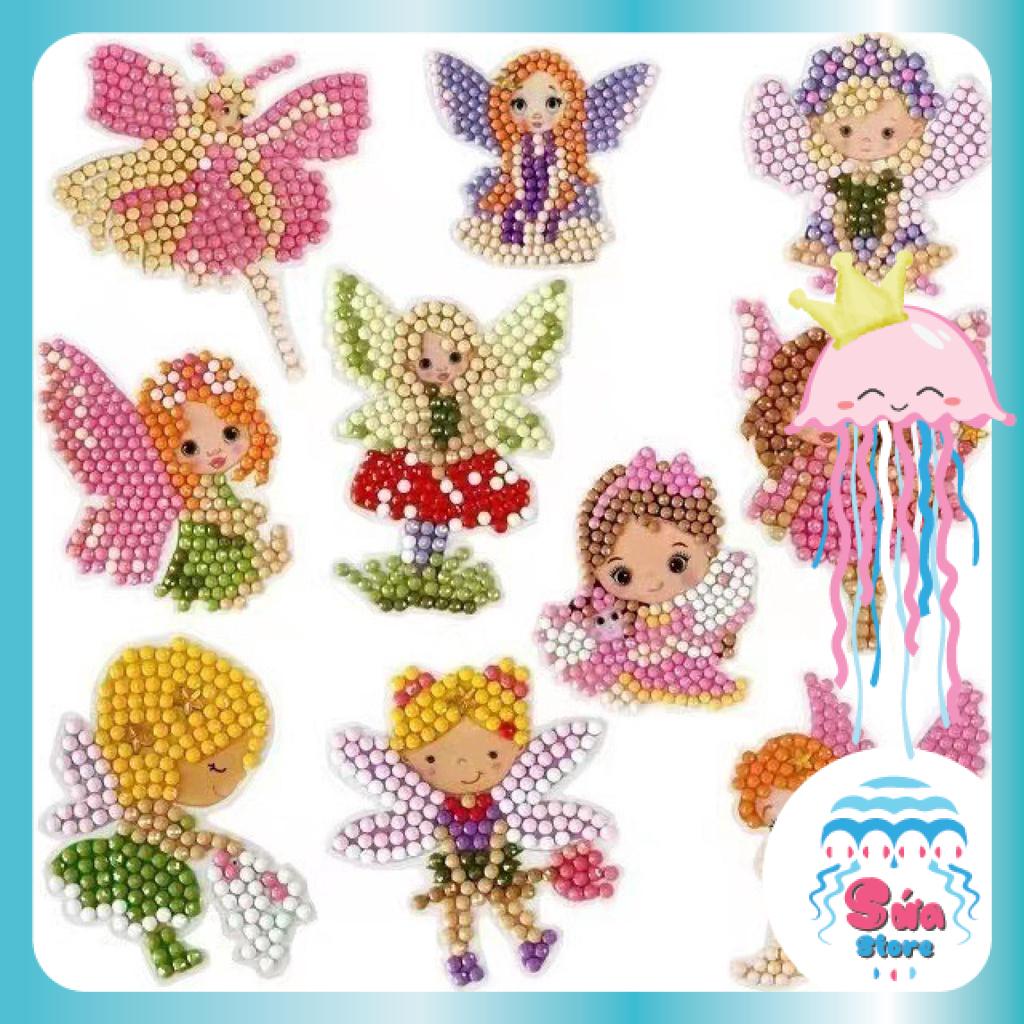 Tranh đính đá sticker cho bé, đồ chơi đính đá DIY trang trí sách, đồ thủ công cho bé dán điện thoại di động TDDA01