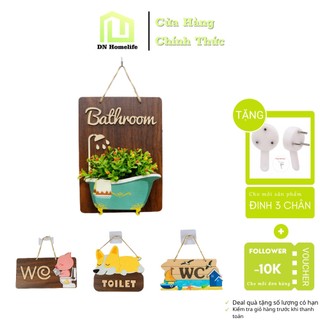 Bảng decor trang trí treo nhà tắm toilet, wc Siêu dễ thương