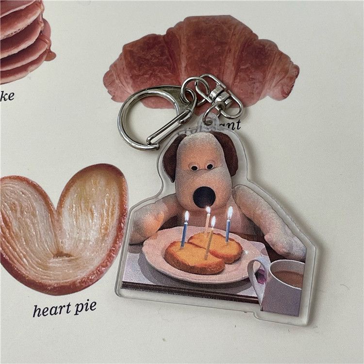 Móc Khóa acrylic Hình Cún Con Dễ Thương Xinh Xắn