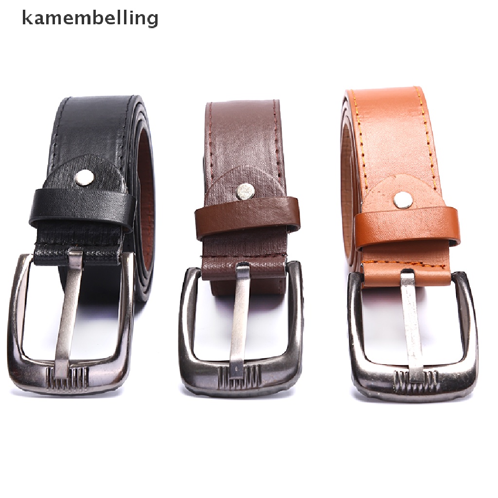 Thắt Lưng Da kamembelling Khóa Hợp Kim Cổ Điển Thời Trang Cho Nam