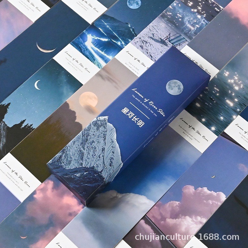 Bookmark đánh dấu trang mặt trăng giấy đẹp sáng tạo
