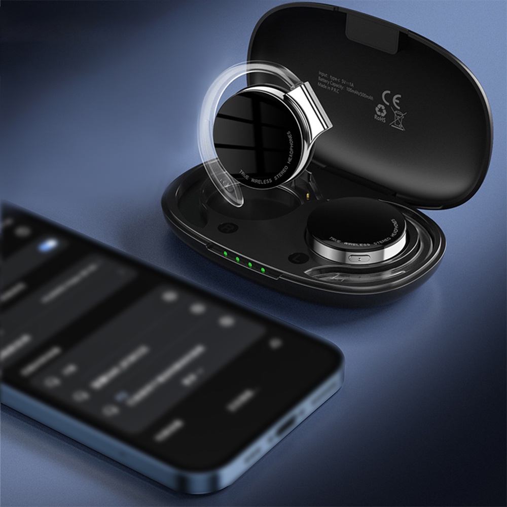 Tai nghe móc vành tai VIRWIR bluetooth không dây chống ồn chống thấm nước kèm hộp sạc