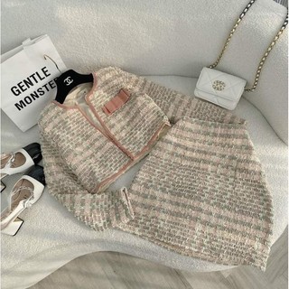 SET ÁO CROP DẠ VIỀN + CHÂN VÁY 🖤