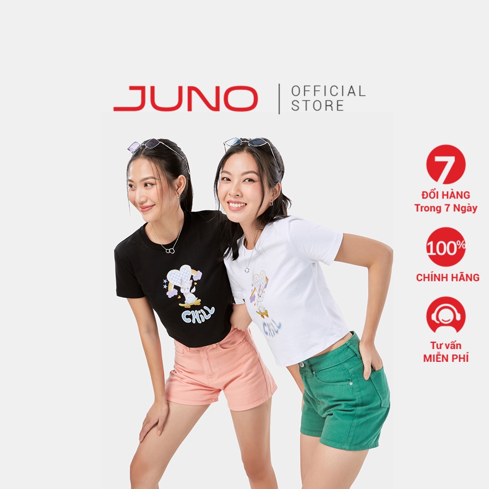 Áo Thun Thời Trang JUNO Crop-Top Pet Chill JNATH032