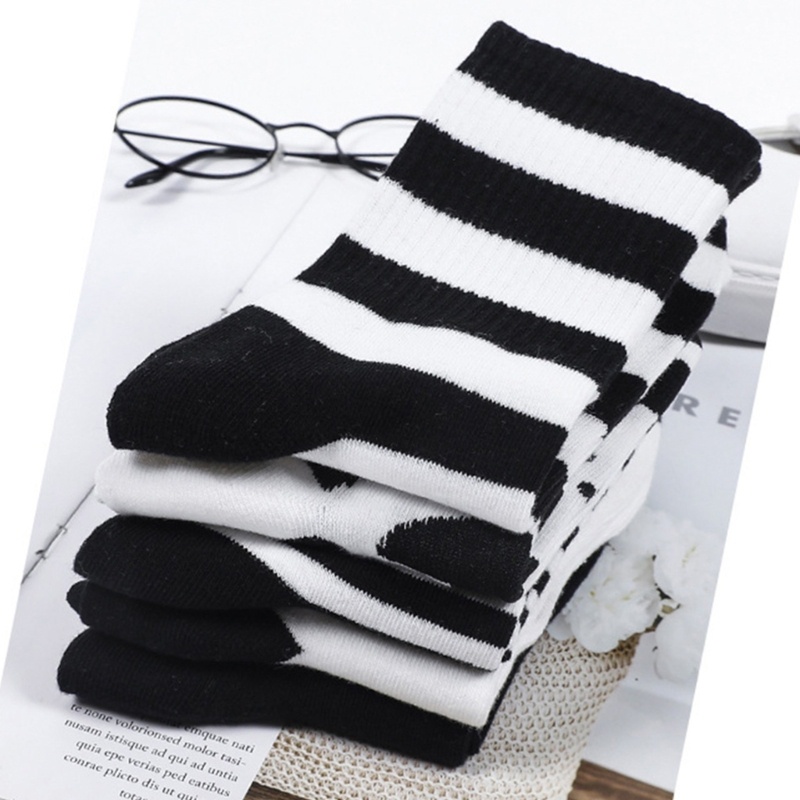 5 Đôi Tất Chân Cotton Họa Tiết Dễ Thương Cho Nữ