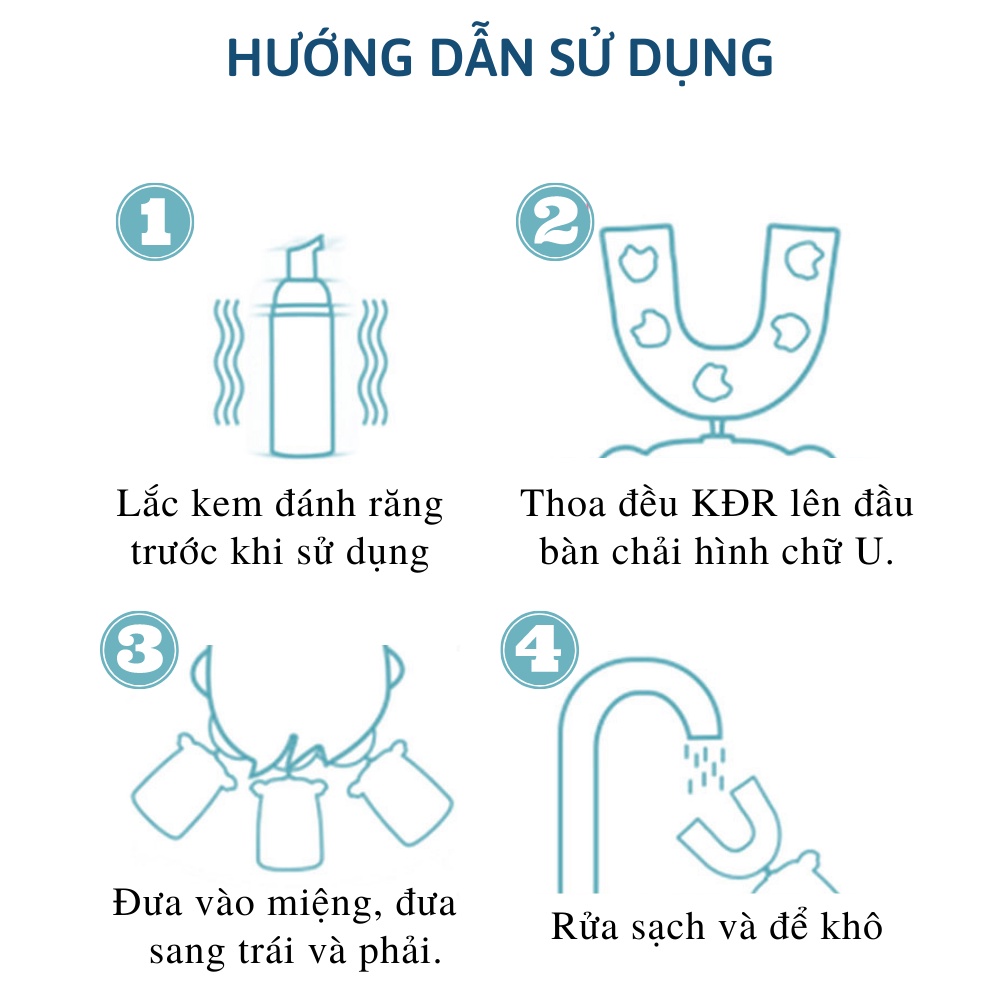 Bàn chải đánh răng điện trẻ em chữ U CTFAST K10 kèm cốc khử trùng UV cao cấp, 6 chế độ đánh răng, làm sạch 360°