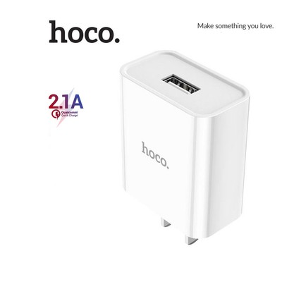Củ sạc nhanh PD10.5W Hoco C81/C106/C134 -1 cổng USB chất liệu PC cao cấp , chân dẹt