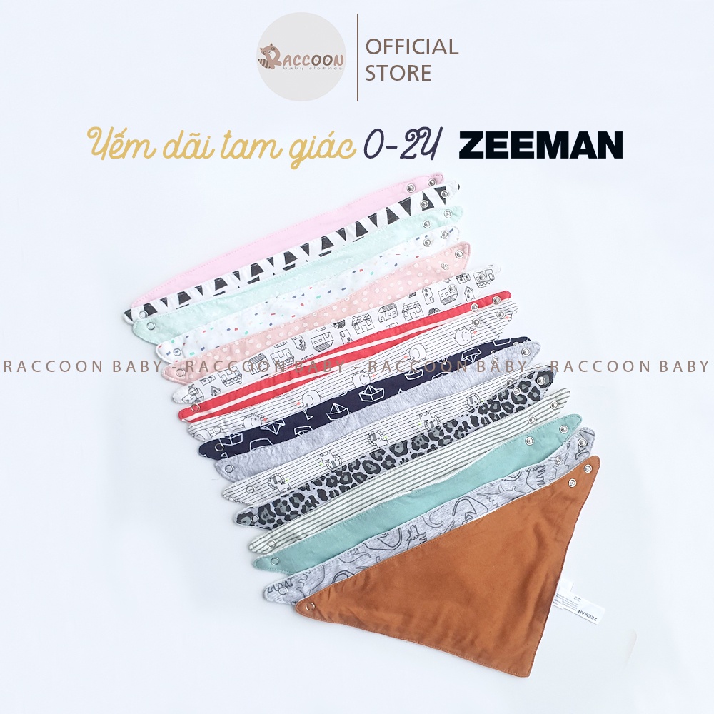 Yếm dãi tam giác hai lớp ấm cổ bé trai bé gái Zeeman (Freesize 0-2y)