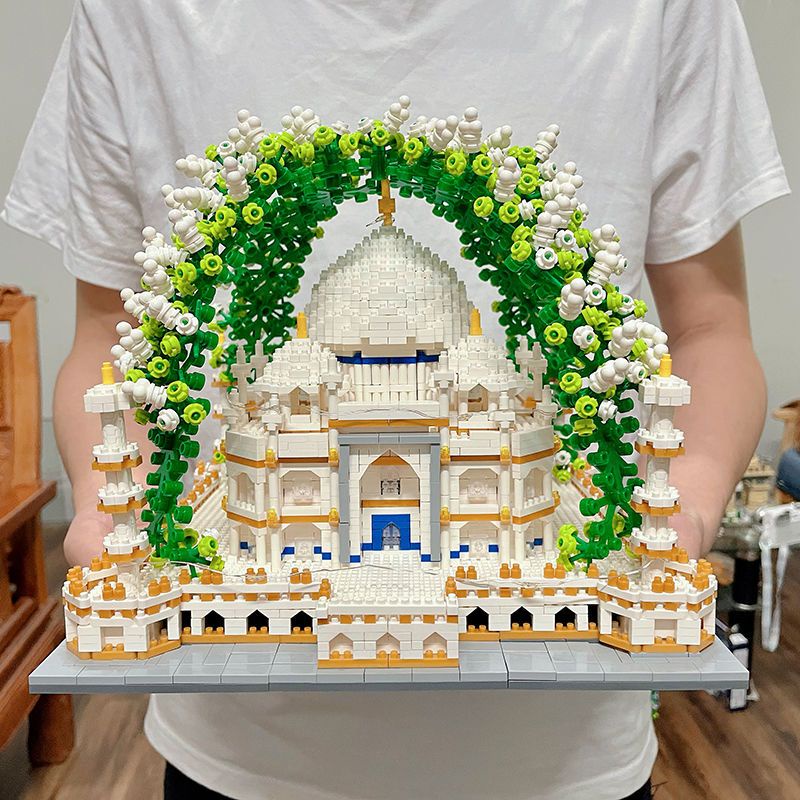 Tương thích với Lego Taj Mahal khối xây dựng cho người lớn khó khăn lớn Disney lâu đài nam và nữ đồ chơi lắp ráp quà tặn
