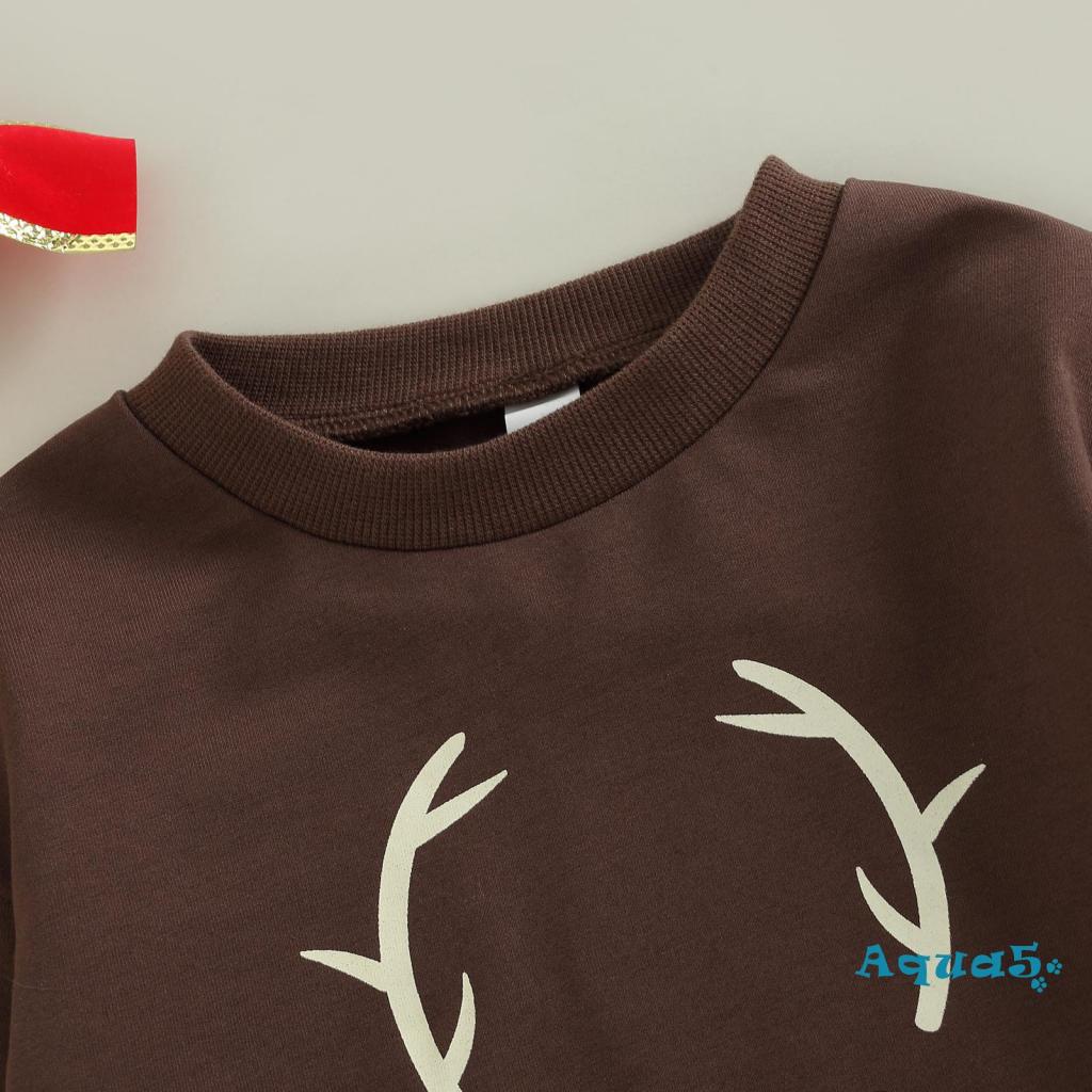 Bộ Áo Liền Quần Dài Tay In Hoạt Hình Giáng Sinh Cho Bé