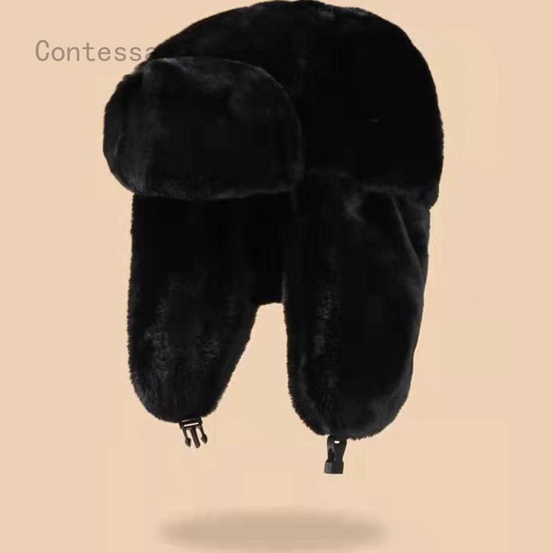Mũ Trùm Đầu Chống Gió Giữ Ấm Mùa Đông Phong Cách Nga Ushanka
