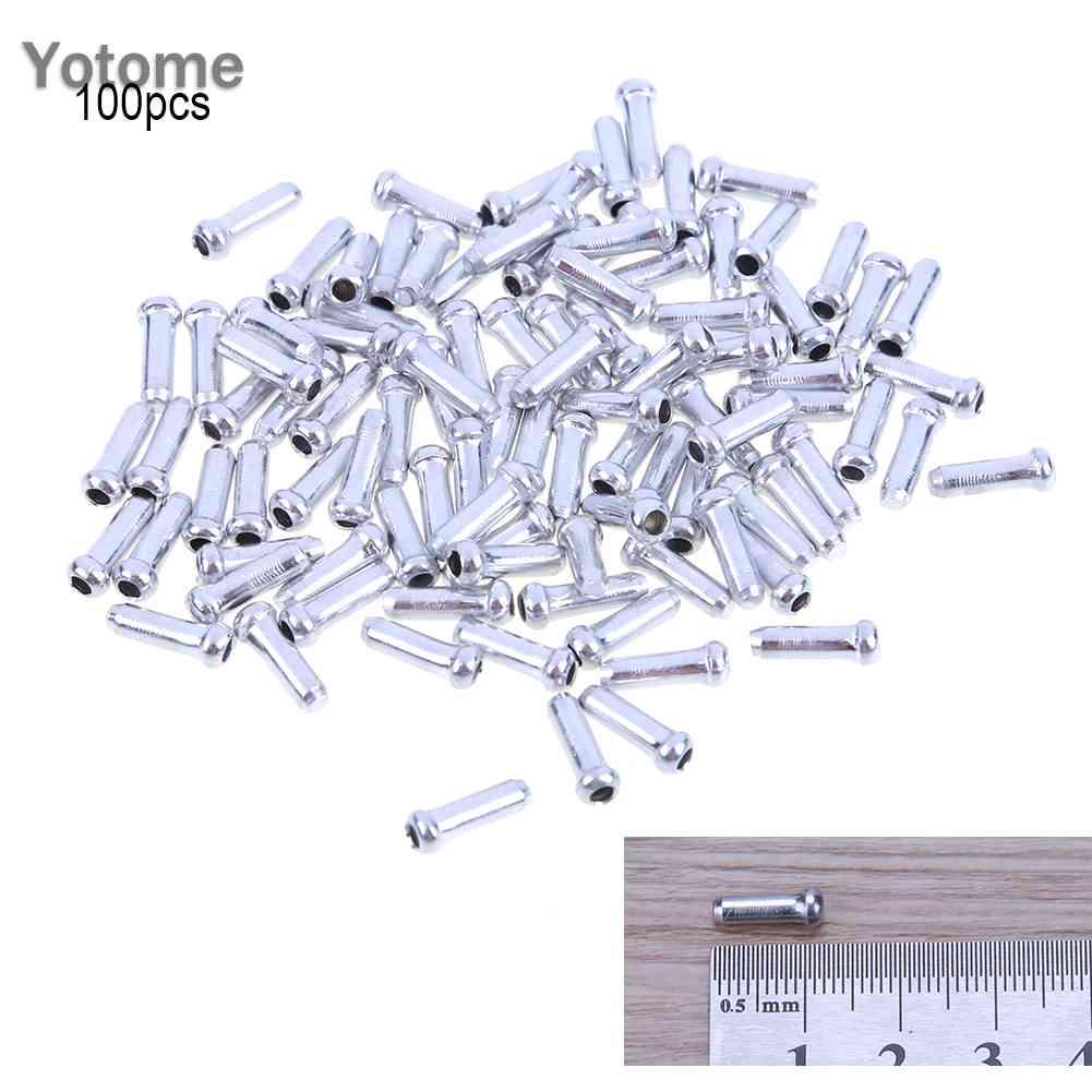 Set 100 Đầu Bọc Dây Phanh Xe Đạp Bằng Nhôm