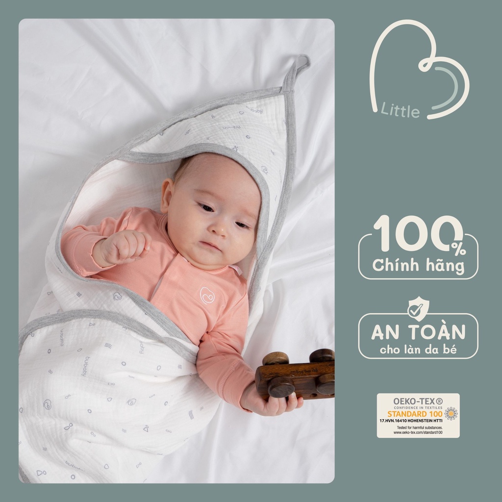 Chăn ủ có mũ BU MUSLIN