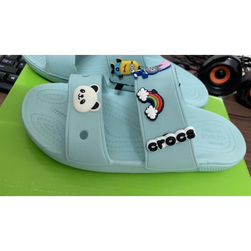 CROCS HAI QUAI NGANG XANH MINT CỰC ĐẸP
