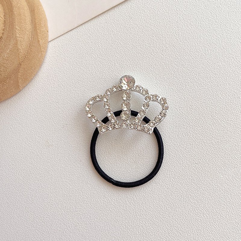 Dây buộc tóc vương miện nhỏ nhắn xinh xắn siêu dễ thương phụ kiện tóc cho bé gái