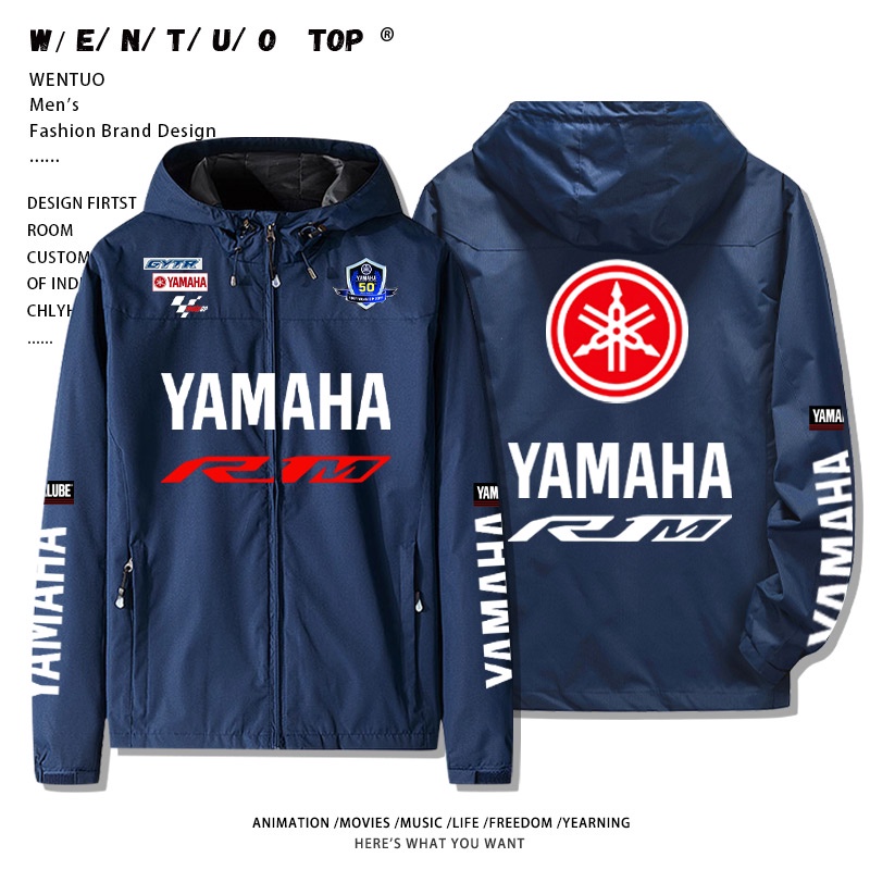 Áo Khoác Có Mũ Trùm In Logo Xe Mô Tô YAMAHA r1m MotoGP Cá Tính Cho Nam
