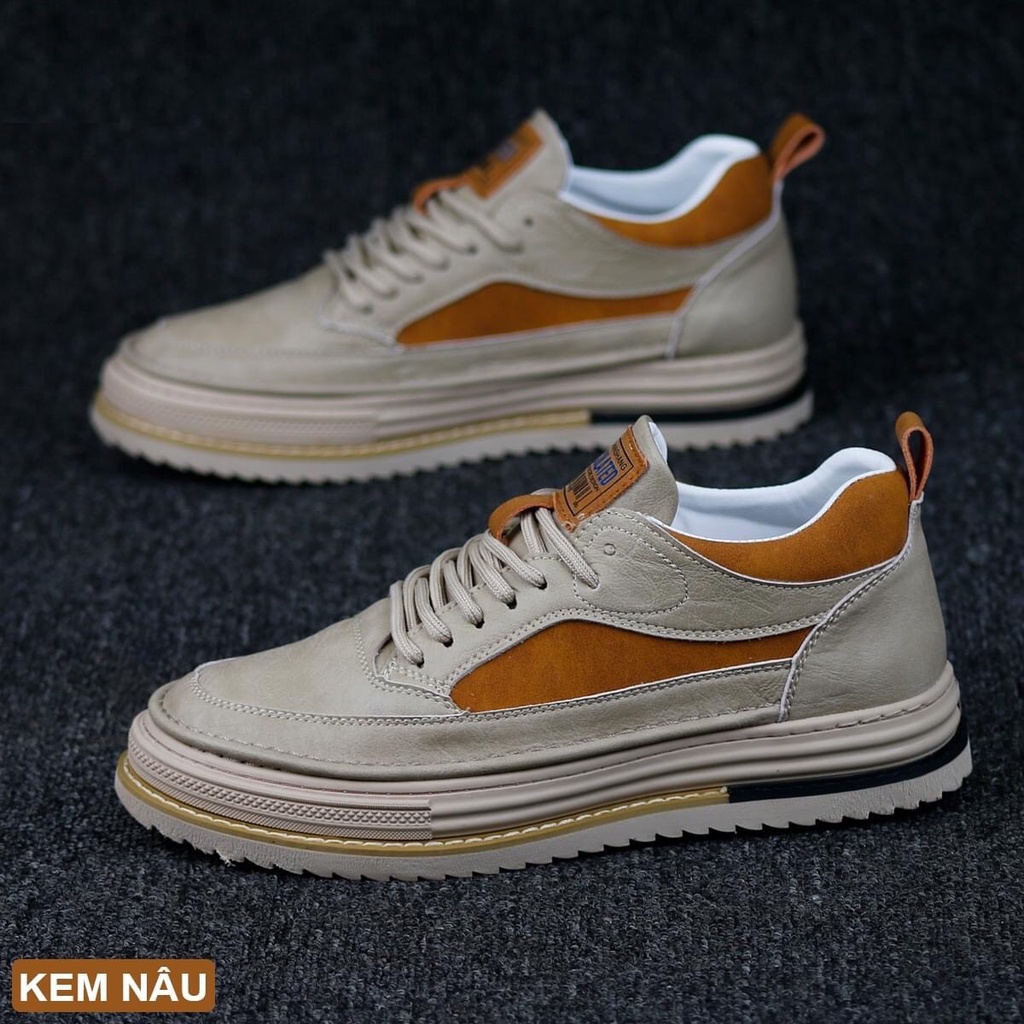 Giày Sneaker Nam da cao cấp tăng chiều cao siêu HOT