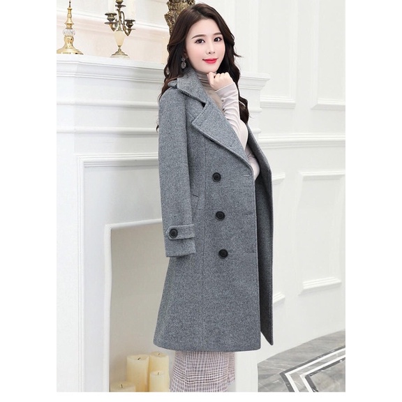 Áo khoác dạ măng tô Nữ cao cấp