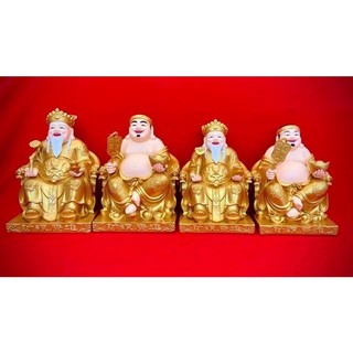 Cặp Thần Tài Thổ Địa composite và Đá 25cm-30cm