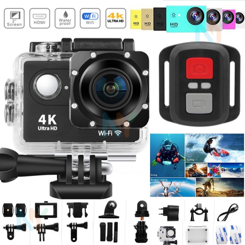 Camera Thể Thao ChốNg NướC Go pro 4k 1080p HD Cho Xe ĐạP