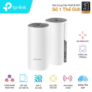 Bộ phát wifi tp-link deco e4 2-pack mesh ac1200mbps