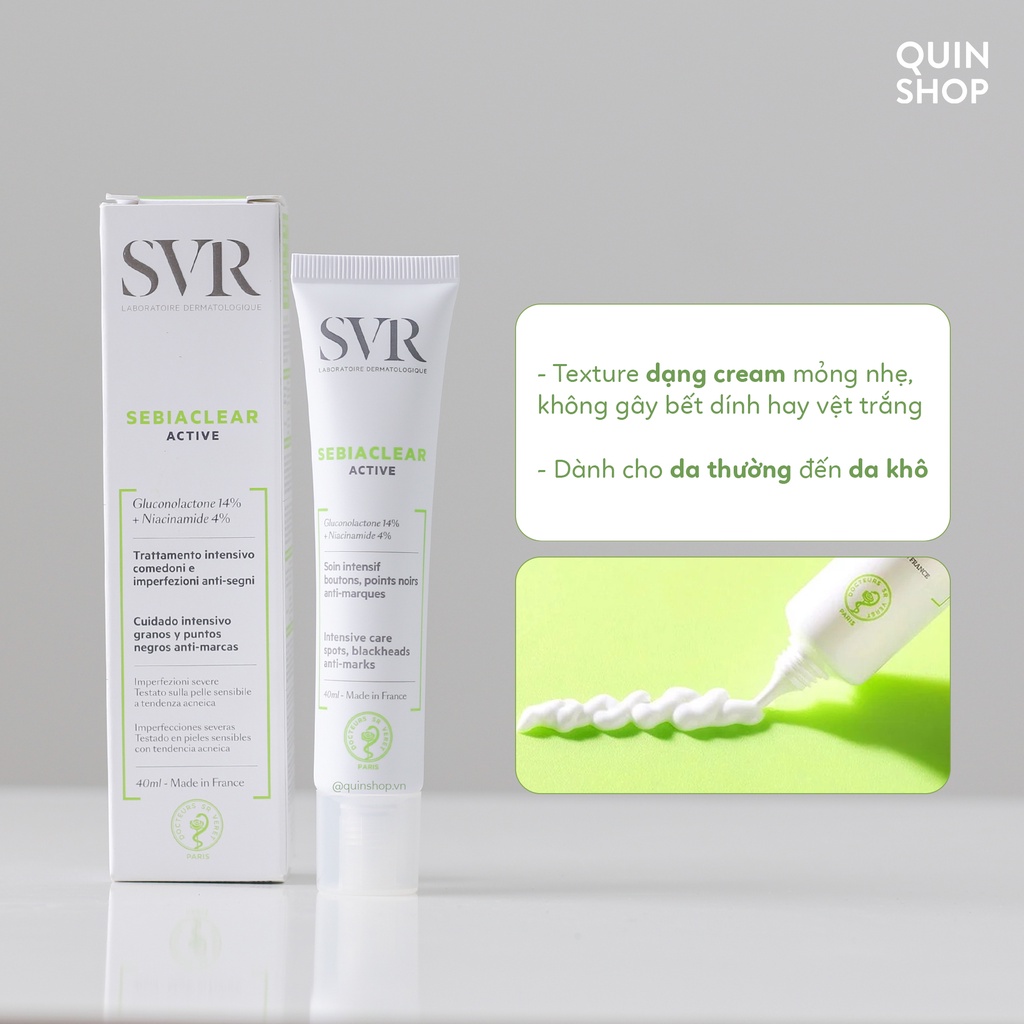 Kem Giảm Mụn SVR Sebiaclear Active Gel, Cream