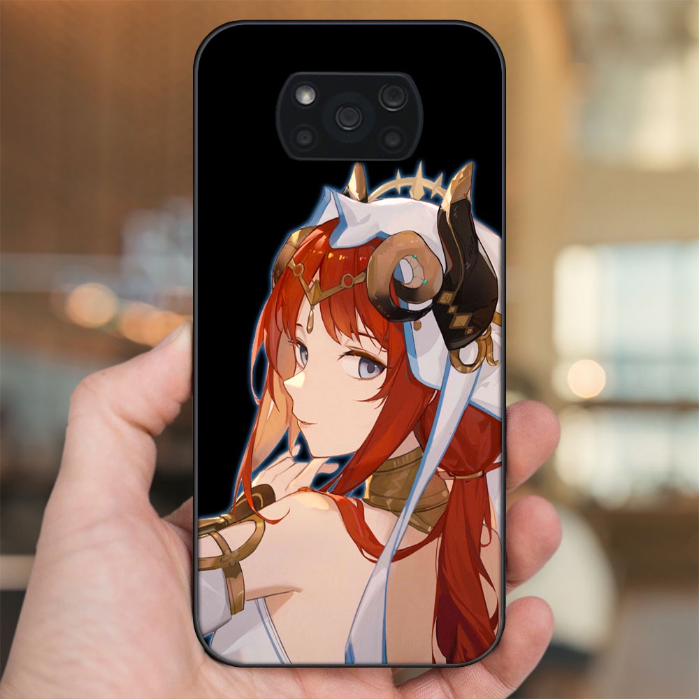 Ốp lưng Xiaomi Poco X3, Poco X3 Pro, Poco X3 NFC viền đen in hình Nilou Genshin Impact