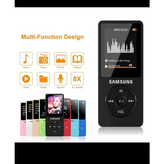 Máy Nghe Nhạc MP3 MP4 Sam sung Walkman Màn Hình LCD Hỗ Trợ Thẻ Nhớ
