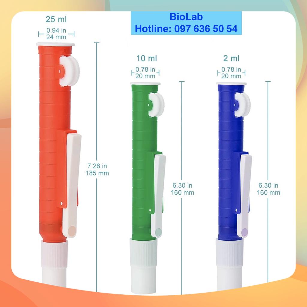 Bơm Trợ pipet 2ml, 10ml, 25ml-Pipette pump, hãng Fcombio Biolab shop