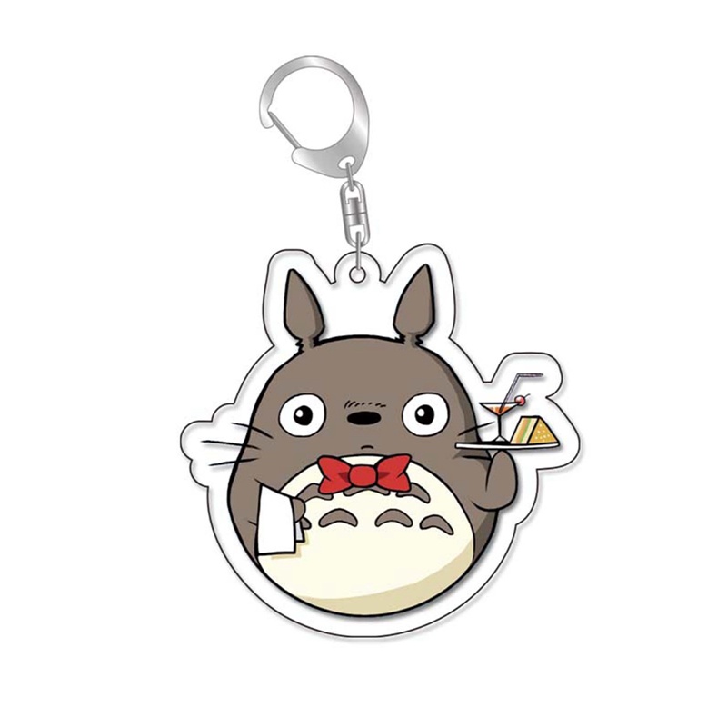 Móc Khóa Kim Loại Acrylic Trong Suốt Hình Totoro 12 Phong Cách